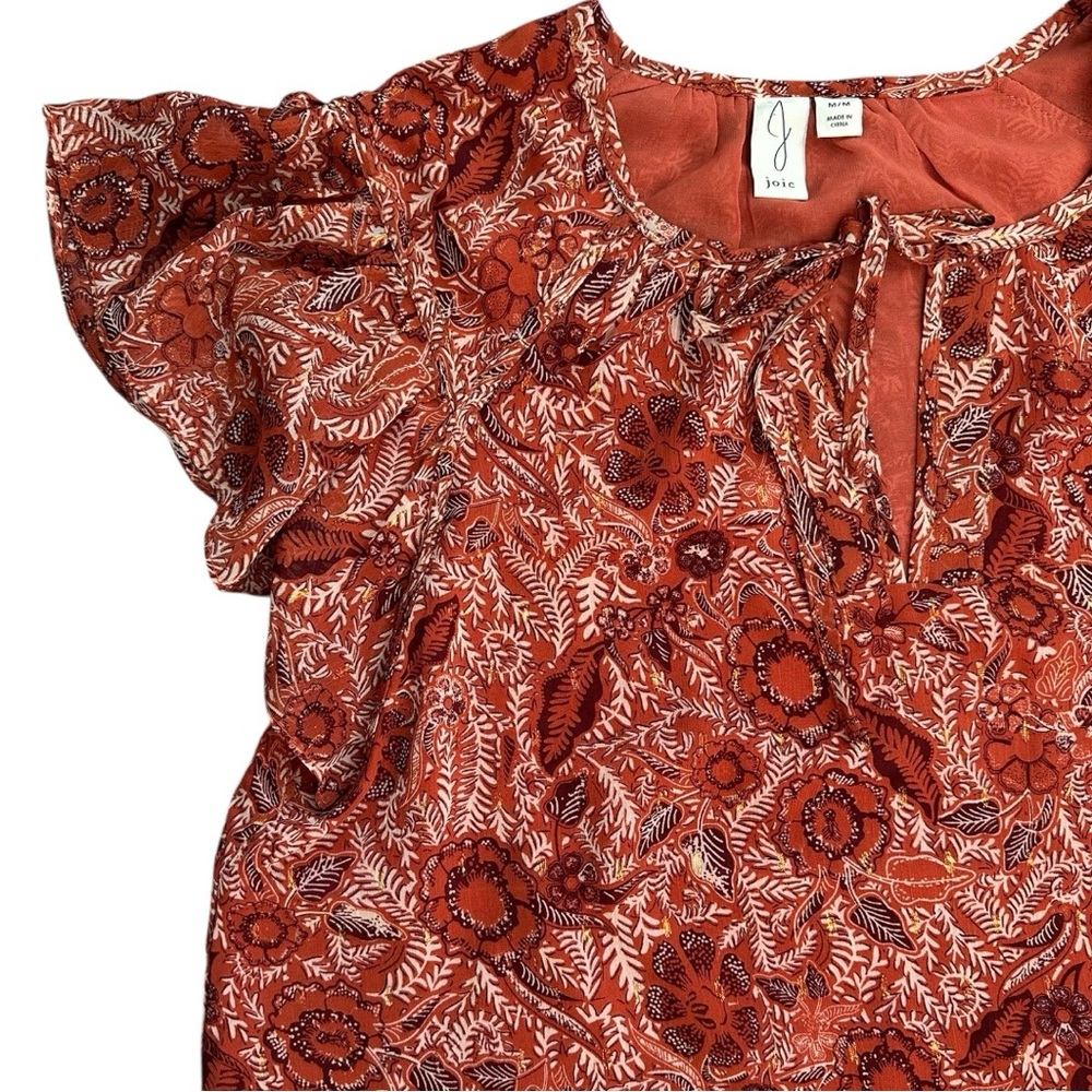 Joie Orange Floral Top